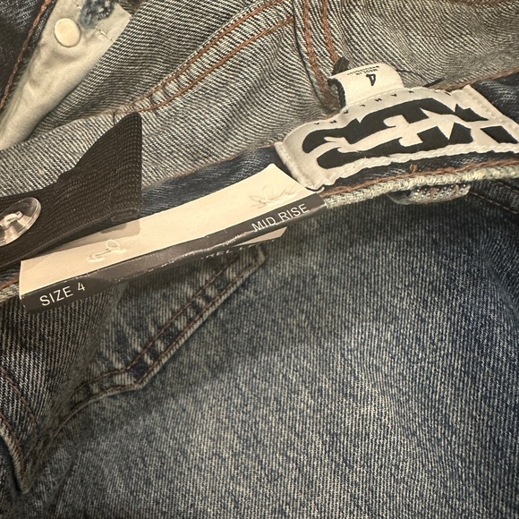 NWT KBB by KAHLANA Women's Mid-Rise Barrel Leg 'The Lynnox Jean' - Dark Wash - 4 - Picture 9 of 9